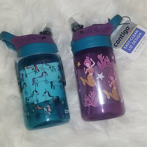 Set of 2 girls contigo easy-clean lid cups